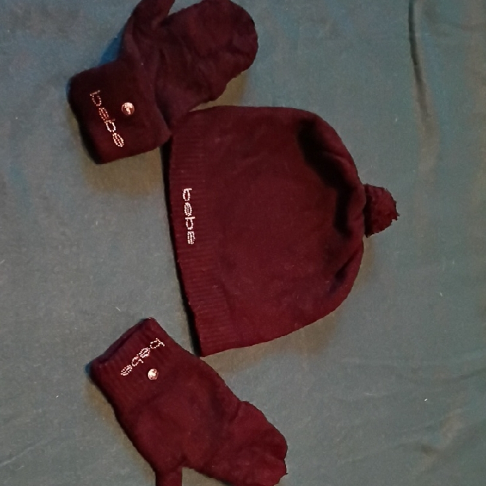 Bebe beanie Hat and Gloves Set